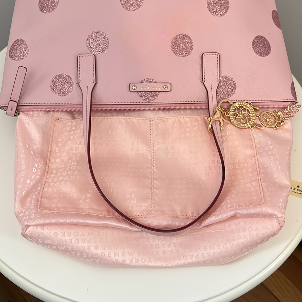 Kate Spade Pink Polka Dot Med Tote - Picture 14 of 15
